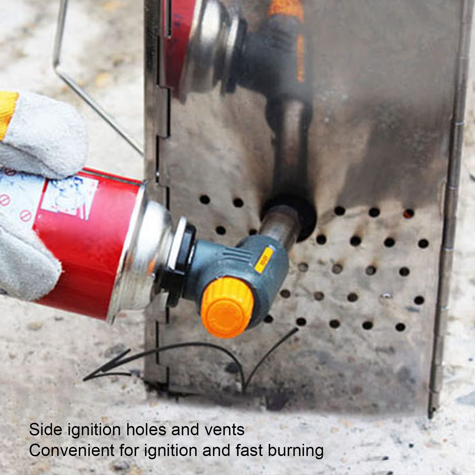 Anzündkamin, Rapidfire Starter - Groß (29cm Höhe) BBQ-Holzkohlegrill, Camping-Barbecue-Grill Grillanzünder, Edelstahl-Klapp-BBQ-Grill, Camping-BBQ-Grill für den Außenbereich Geschenk zum Valentinstag