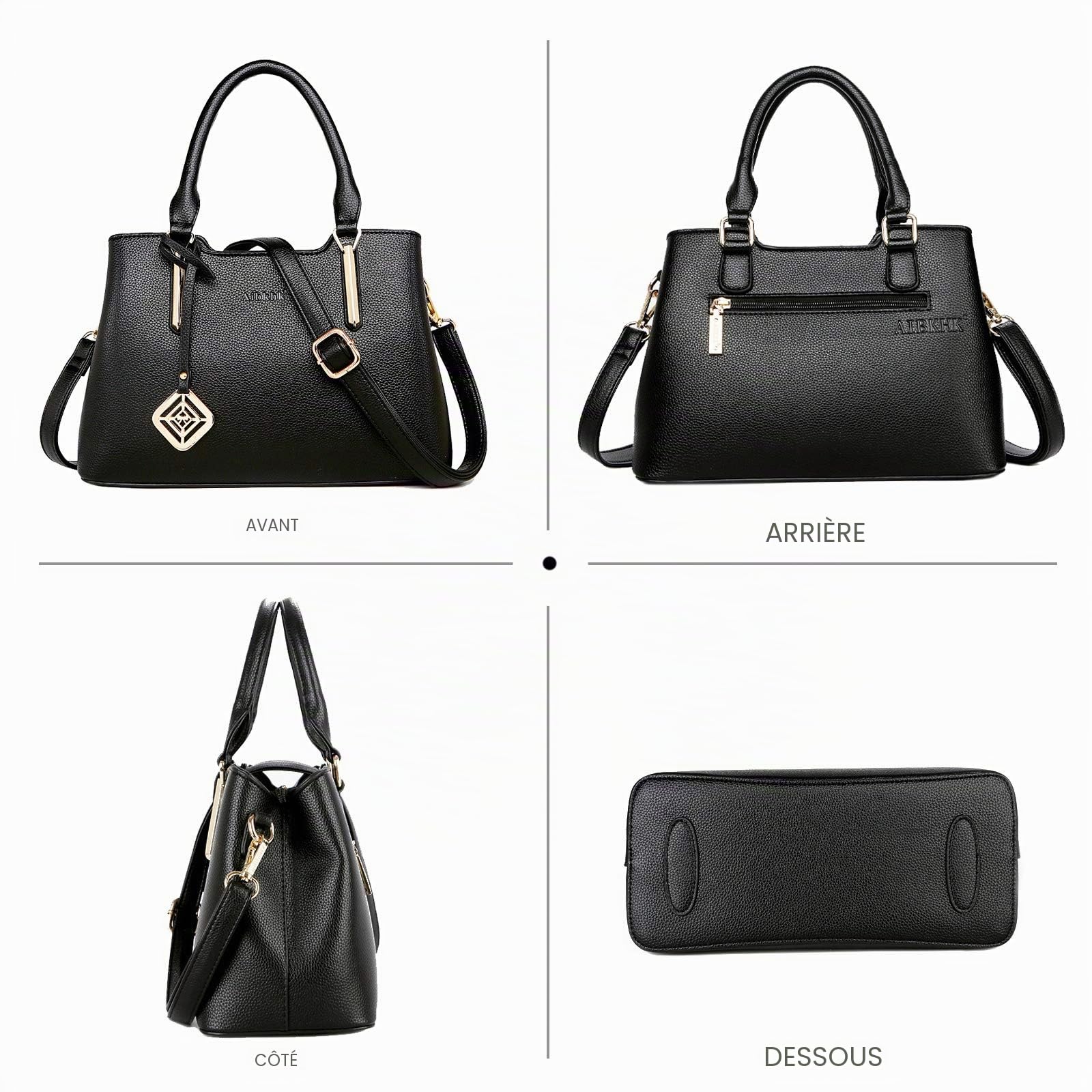 NICOLE & DORIS Sac à Main Femme Sac Fourre Tout Grande capacité Sac Cartable élégant Sac portés Main en PU Cuir Sac à bandoulière Simple