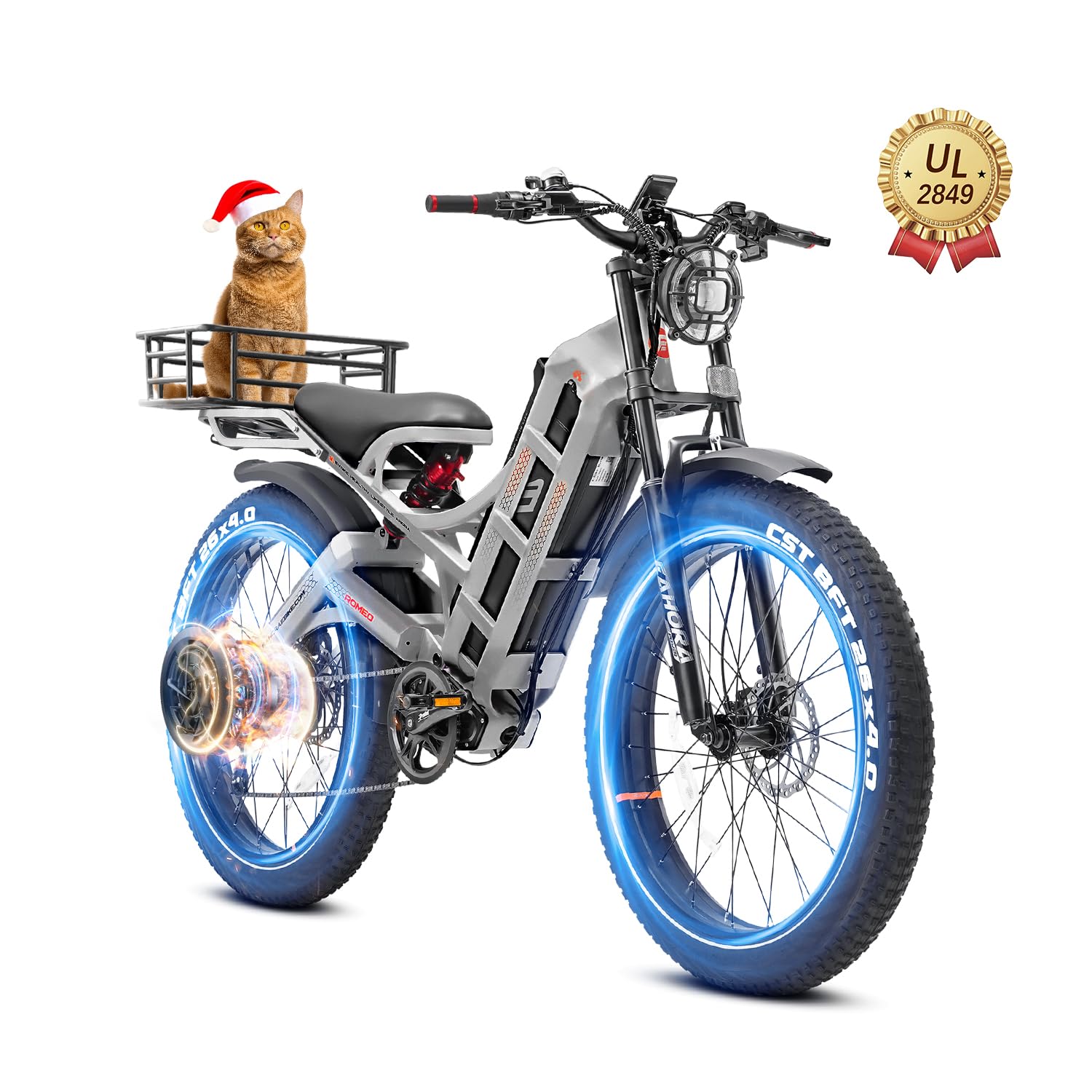 Romeo Pro 1600W 60A Fat Tire Full Suspension Ebike