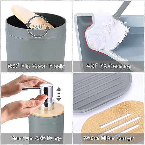 Vista 153 de iMucci Accesorios de baño, juego de baño negro con cortina de ducha y alfombra, cortina de ducha impermeable con alfombra ultra absorbente, juego