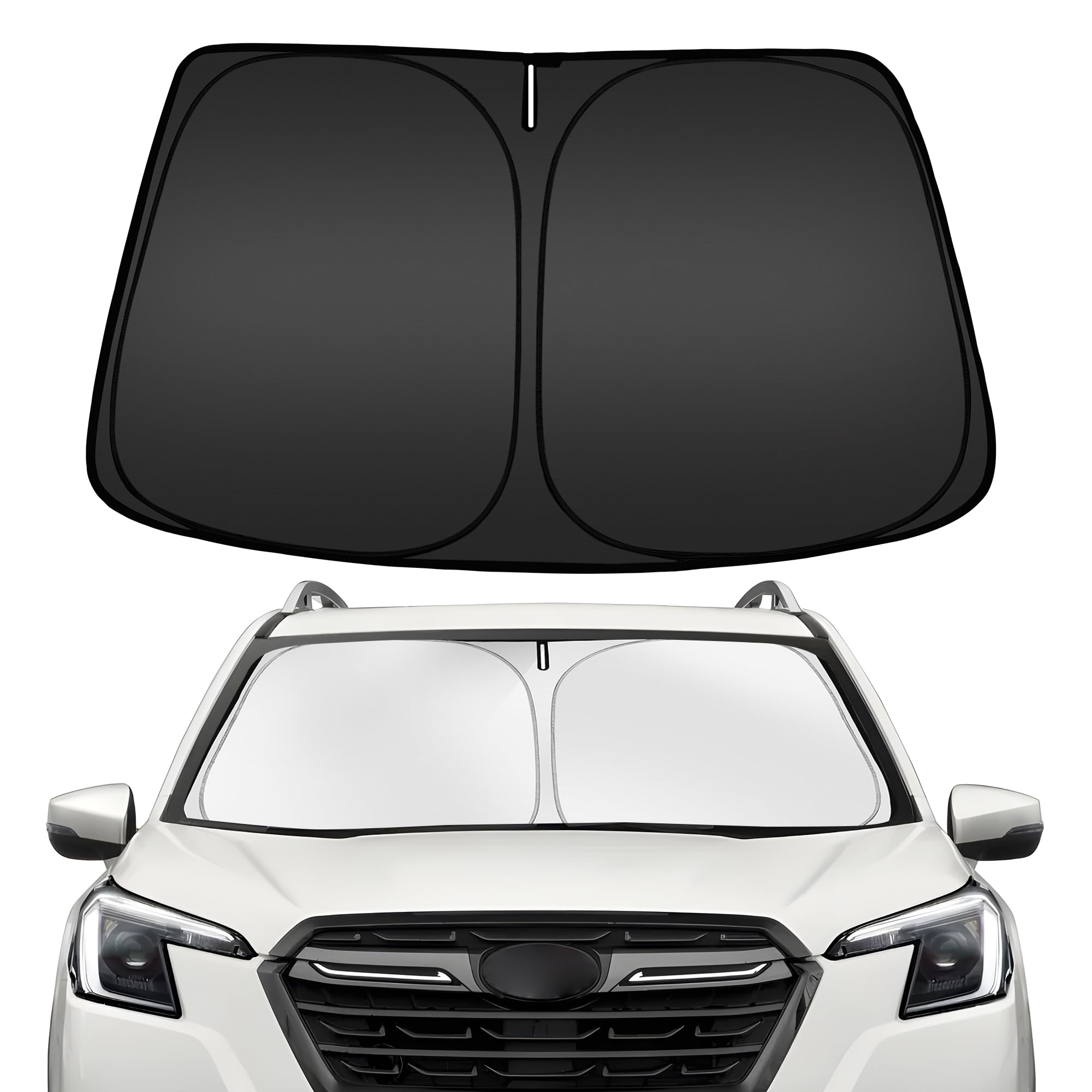 Windshield Sun Shade for S-ubaru Forester 2019-2024, Custom Fit Foldable Front Window Sunshade Sun Visor Protector, Block UV Rays Keep Your Car Cooler