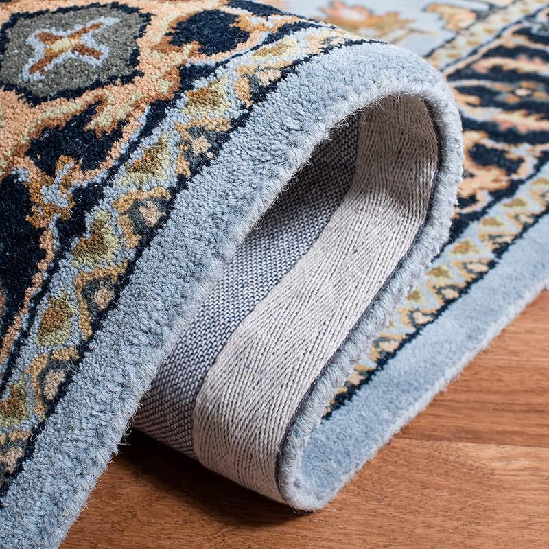Image of Embossed Handmade GH Wool Thick Geometrical Carpet is a Stylish and Practical Addition to Any Living Room 7X10