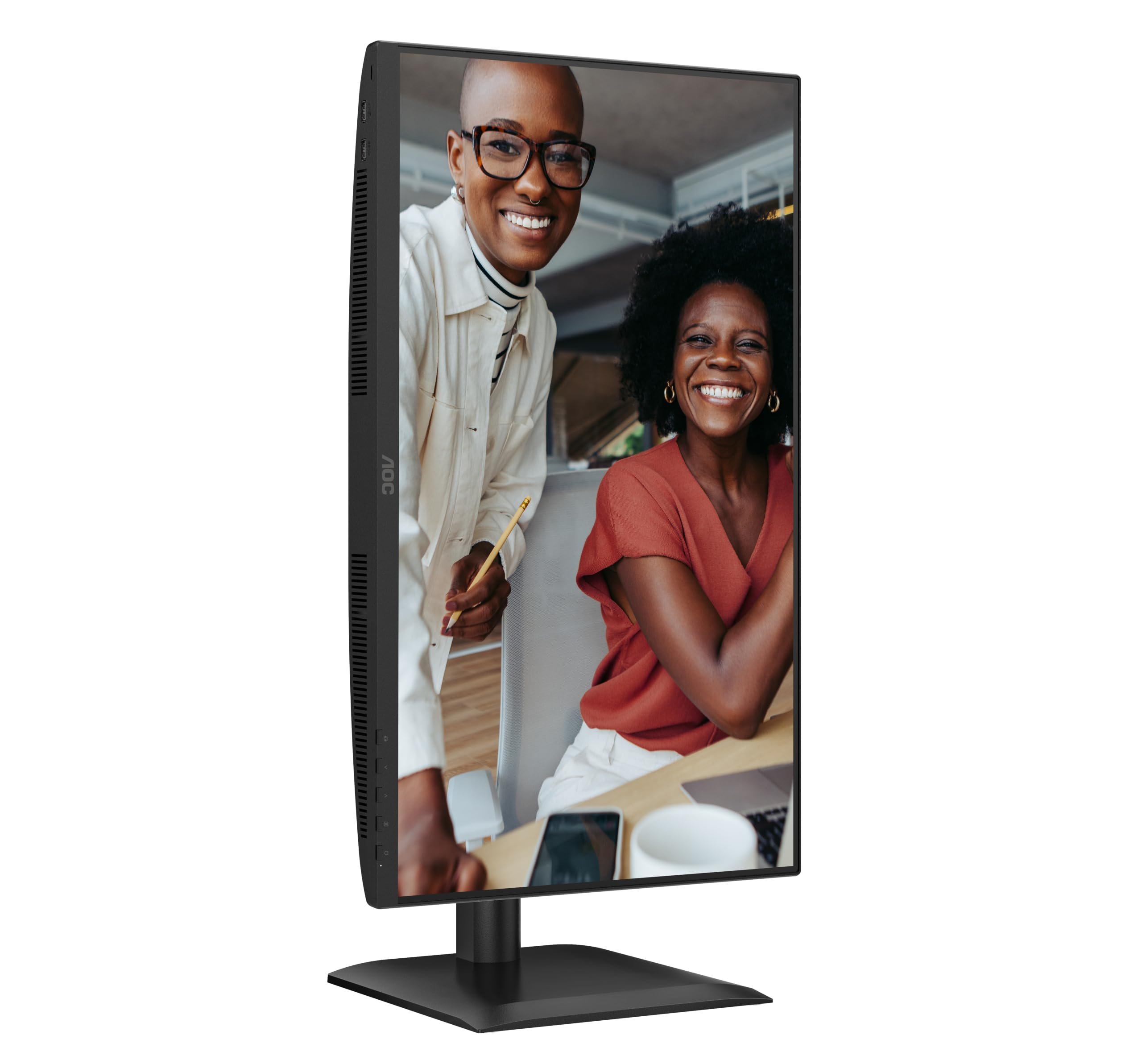 AOC Monitor 24E4U 24 pollici 1920x1080, FHD, 120Hz, IPS Panel, 4ms GtG, USB Hub Speakers, Height Adjustment, (HDMI1x 1.4) HDR Mode, Nero