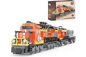 BRICK STORY BNSF Wooden Train Building Set