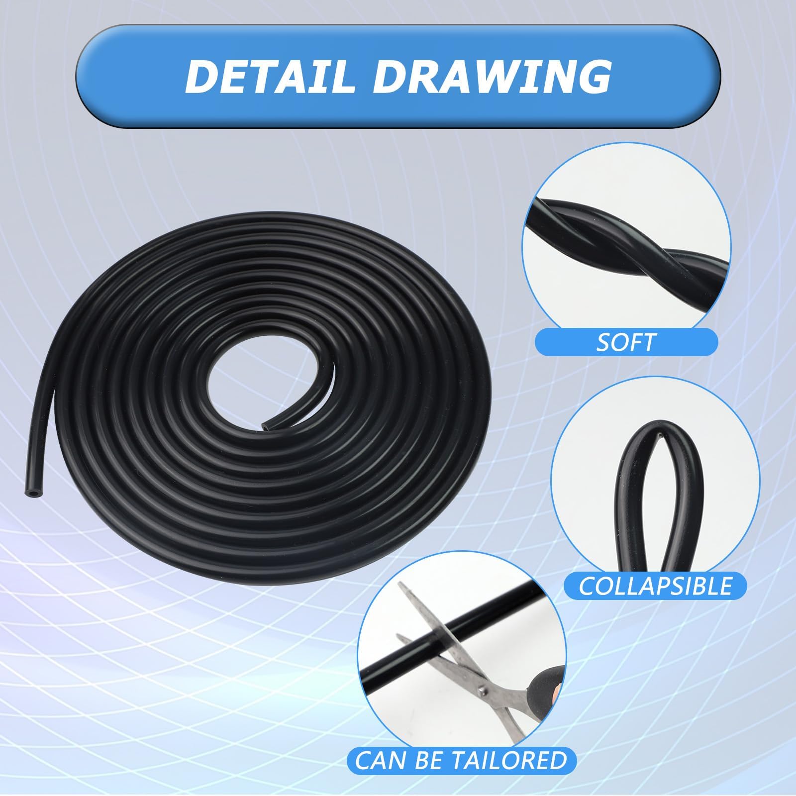 3M Vakuum Silikonschlauch Auto - Unterdruckschlauch Für Motor & Kühlsystem