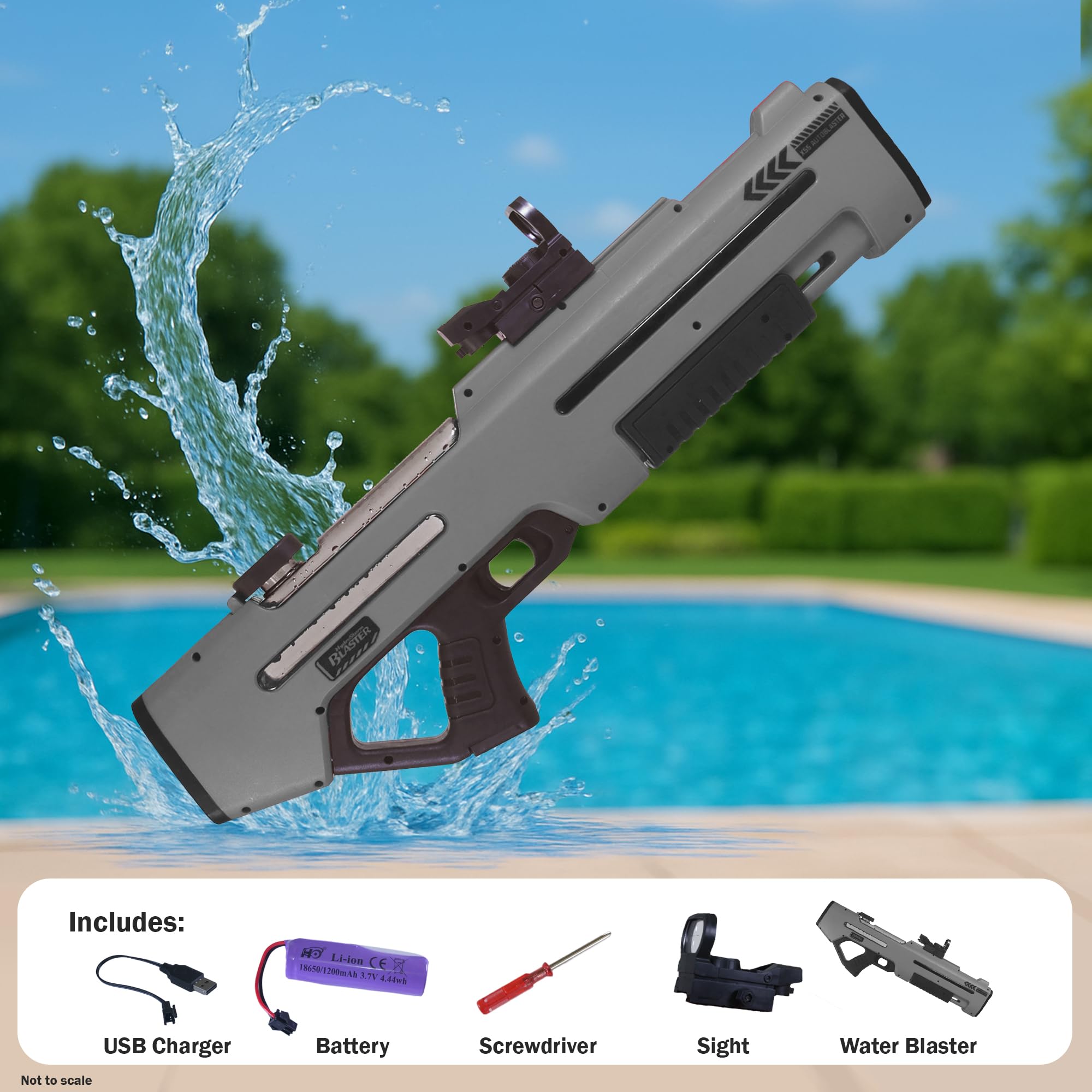 KandyToys Automatic Electric Water Gun, Multi-coloured - Image 2