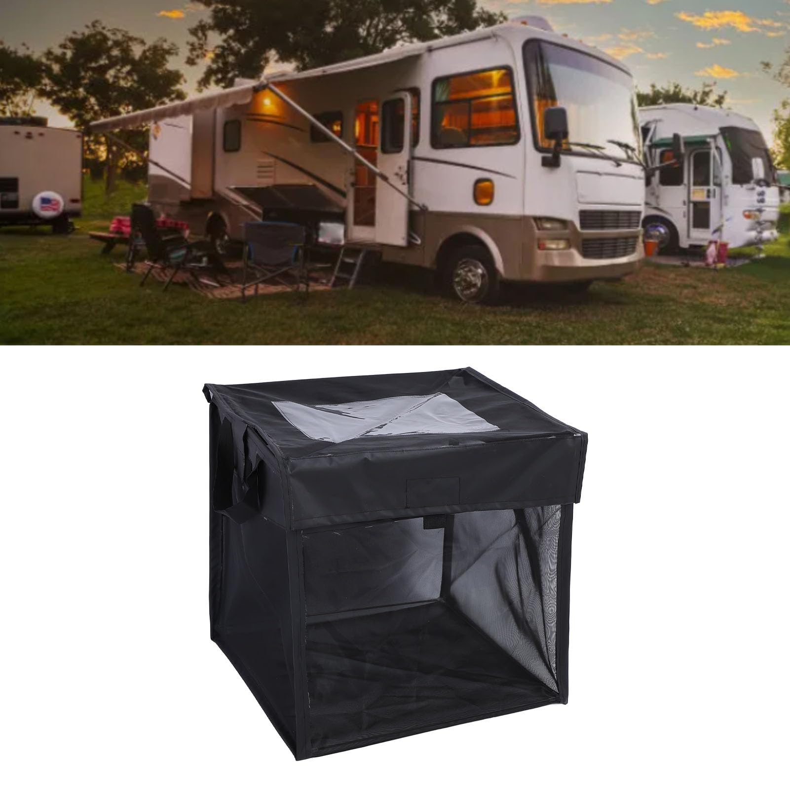 Sac à déchets d'extérieur en maille, sac poubelle pliable, stockage des déchets polyvalent, poubelles portables polyvalentes pour le camping, la randonnée, la plage