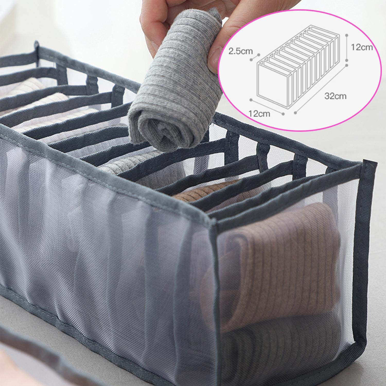 nylonstrümpfe aufbewahren DADADEFEIJI 2 Stück Socken Aufbewahrungsfach Box Faltbare Seide Strümpfe oder Nylon Strümpfe Lagerung Organizer Schublade für Trennwand Faltbare Höschen Socken Krawatte Organizer Grau 11 Zellen Küche, Haushalt & Wohnen Gramm Auswahl:400g scheermesjes Dachboden organisieren – mehr