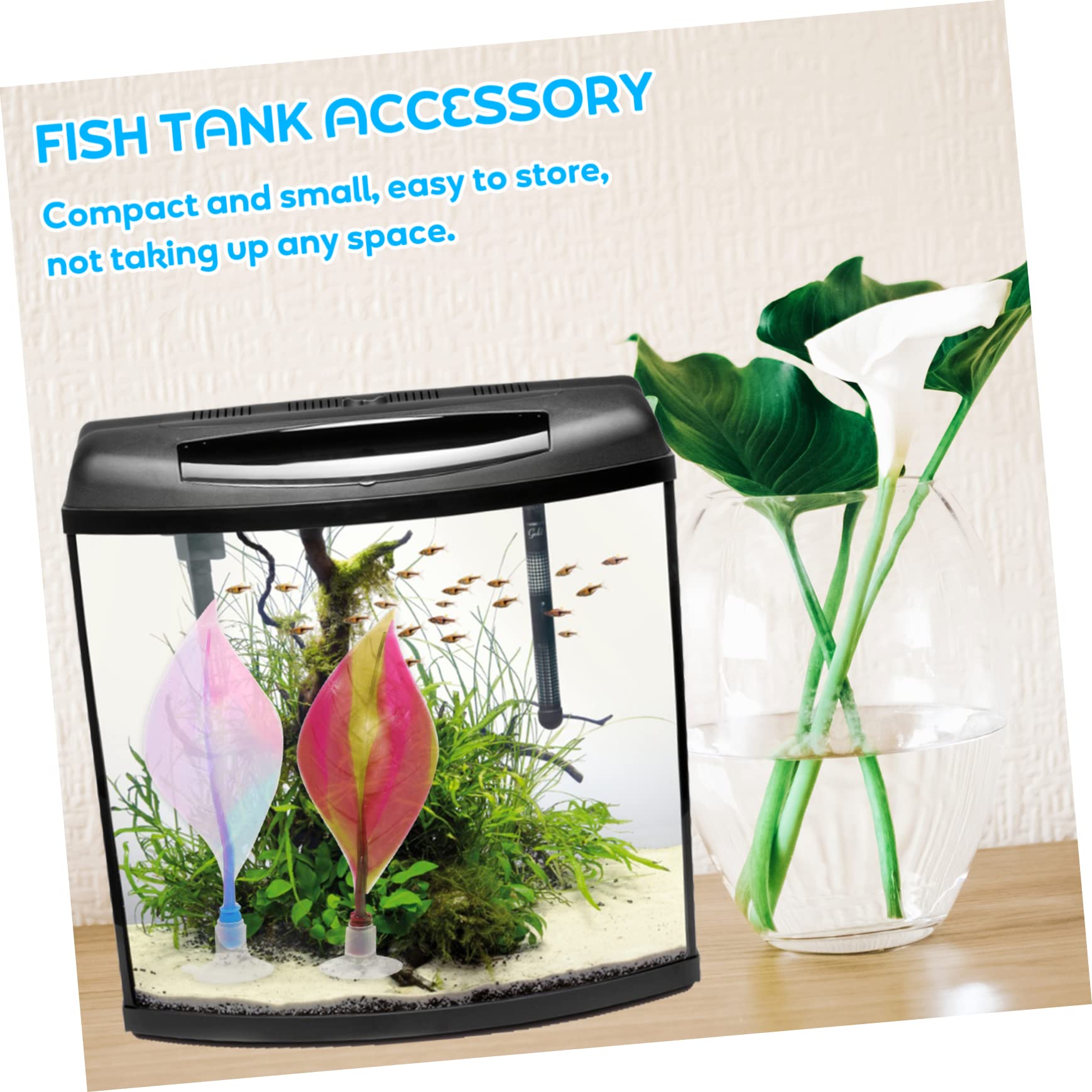 Kisangel 12piezas Hamaca para Betta De Ventosas De Descanso y Ocultamiento para Peces Accesorios Decorativos para Acuario para Hábitat Natural y Relajación