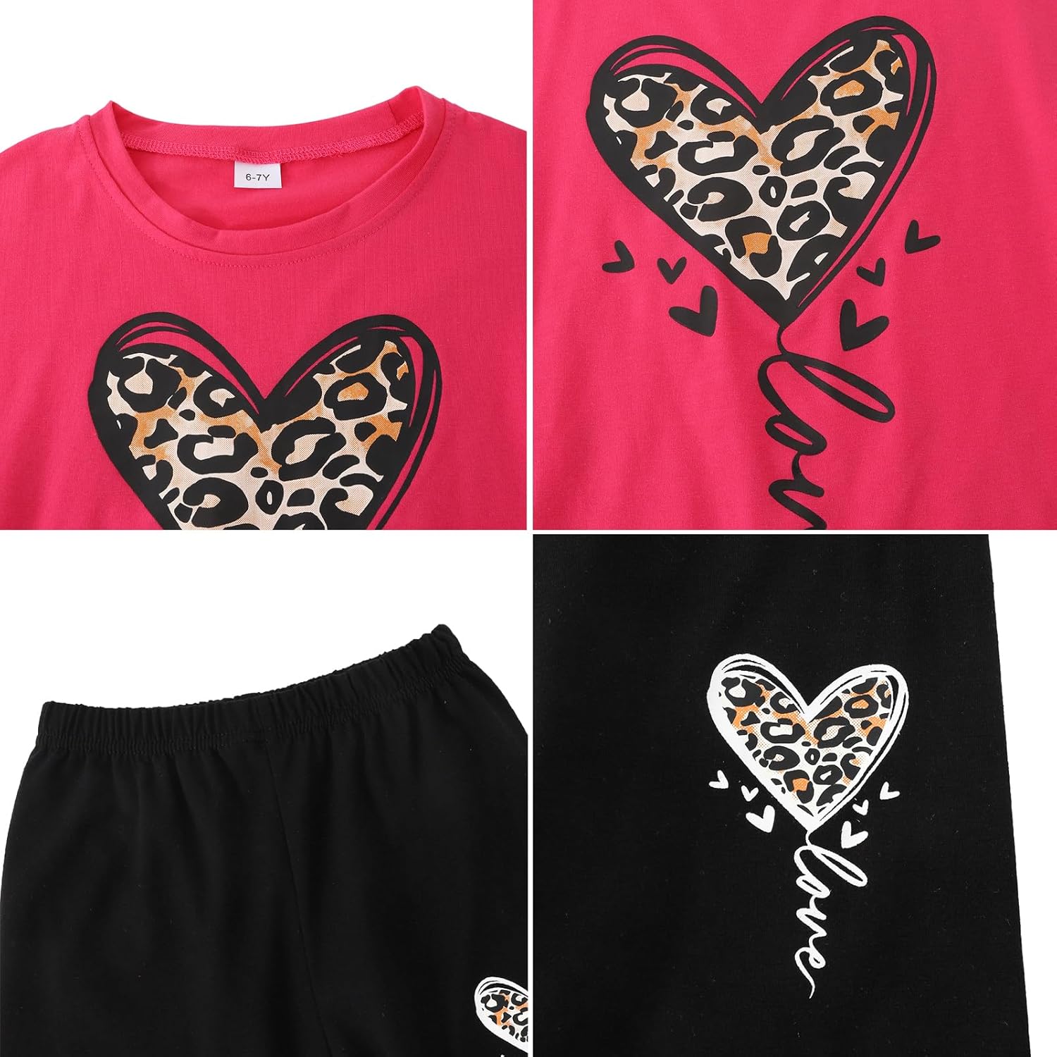 Little Girls Summer Clothes Set Teen Girls 2-Piece Outfit Trendy Short Outfits for Teens Size 6-12 Years - Image 6