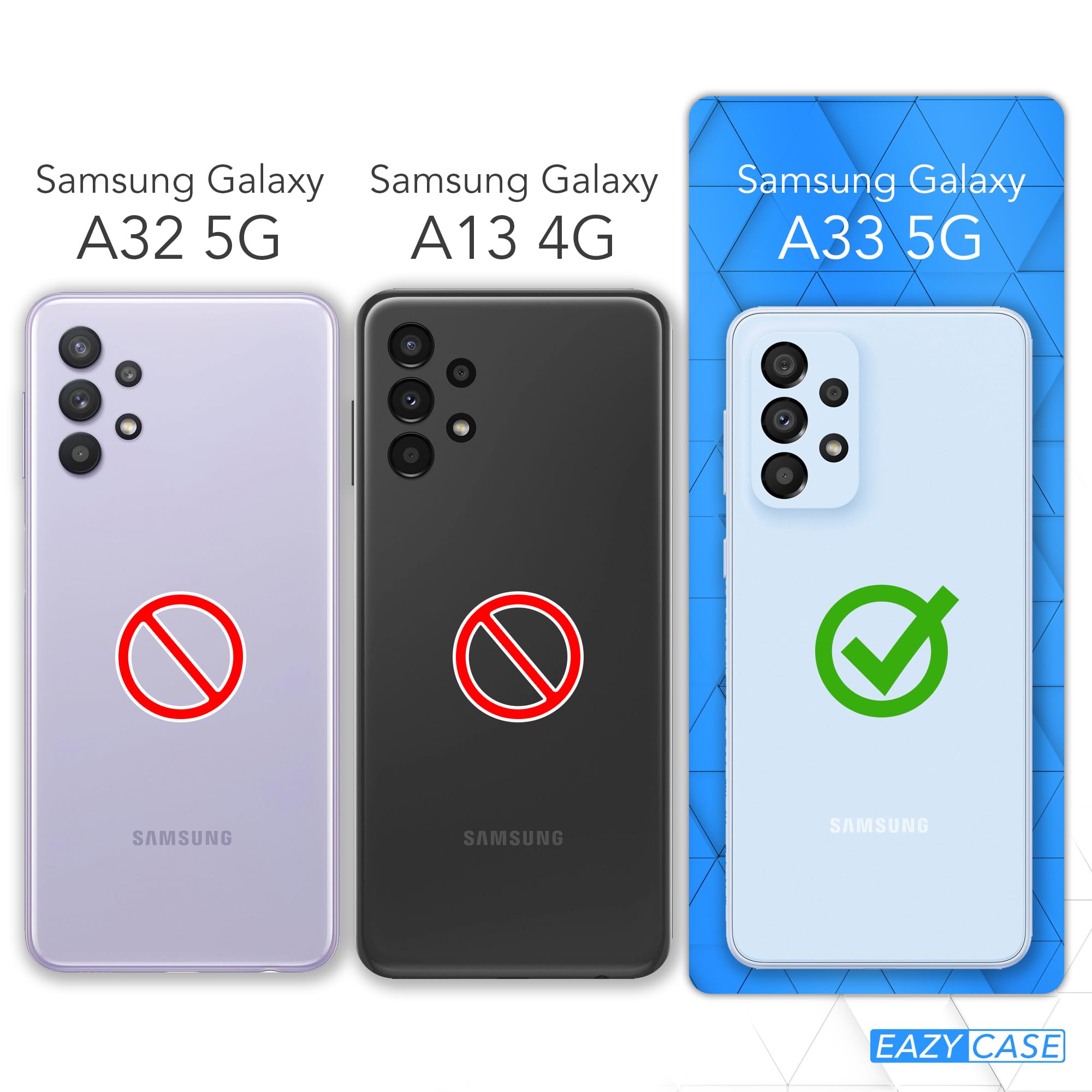 EAZY CASE - Custodia in silicone per Galaxy A33 5G Custodia morbida protettiva con protezione della fotocamera Protezione sottile Premium Cover TPU Telefono Bumper in Lavanda