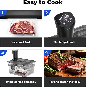 Sous Vide Machine 1000W Sous Vide Cooker Precision Cooker Immersion Circulator Sous Vide Water Baths With Reservation Function, Temp and Time Digital Display Control