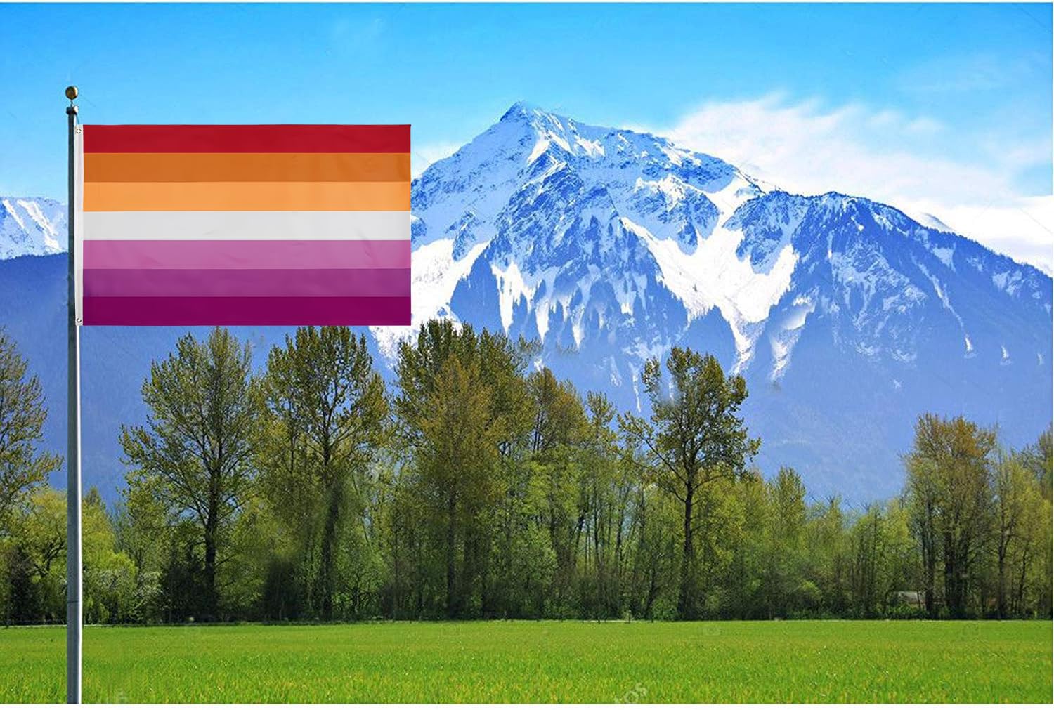 Écharpe Lesbian Pride - Soie Polyester Imprimée - 7,9x119 Cm - Accessoire Mode, Décoration, Cadeau