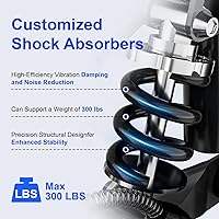 Vista 3 de Patinete de rodilla plegable todo terreno - Andador de rodilla económico para lesiones en los pies, alternativa compacta a las muletas - Negro
