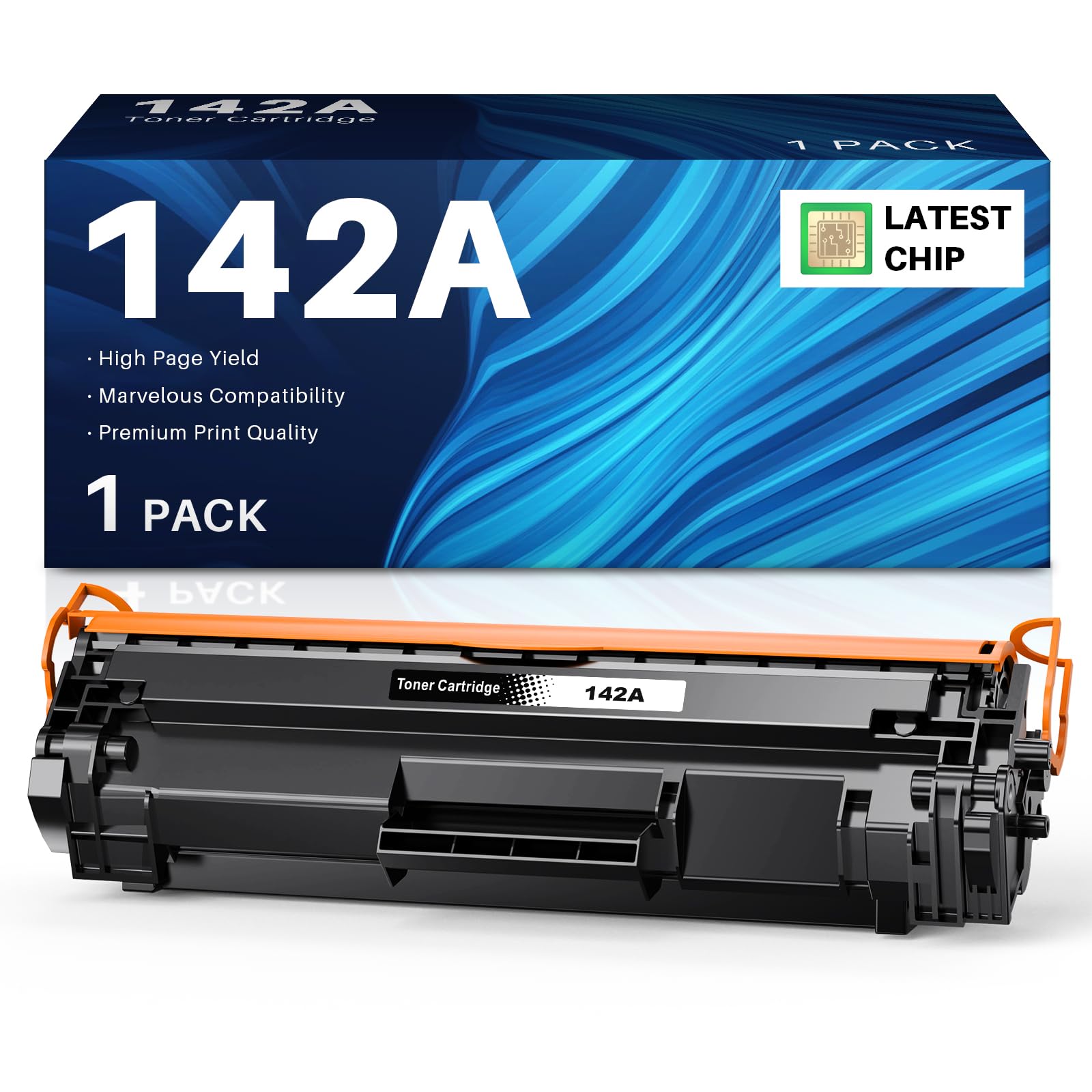 INK4U 142A Mit Chip Tonerkartusche Kompatibel mit HP 142A W1420A 142X w1420X Toner Kompatibel für HP LaserJet MFP M140w M110w M110 M140w M139w Drucker (142A Schwarz)