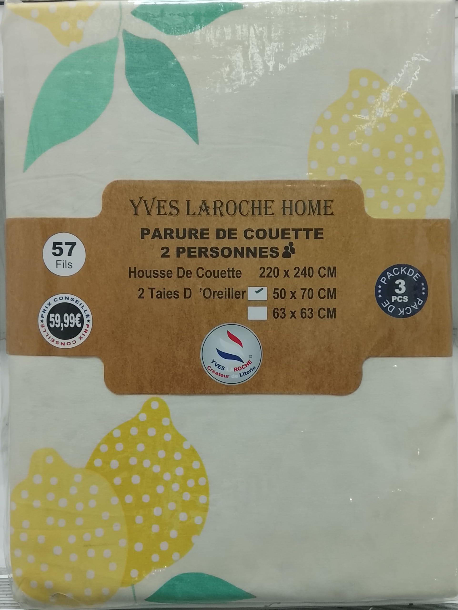 Yves Laroche Paris Housse de Couette Percale