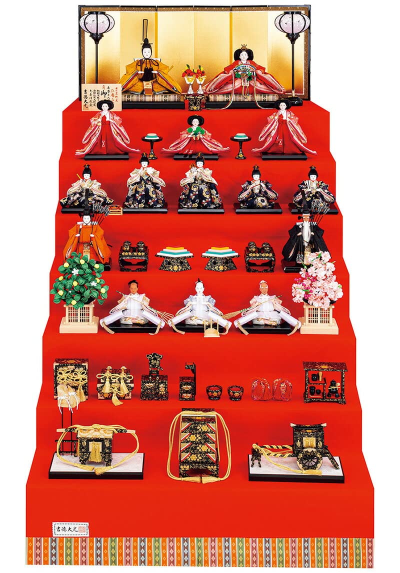 Amazon.co.jp: 雛人形 吉徳大光 ひな人形 雛 七段飾り 十五人飾り 江都