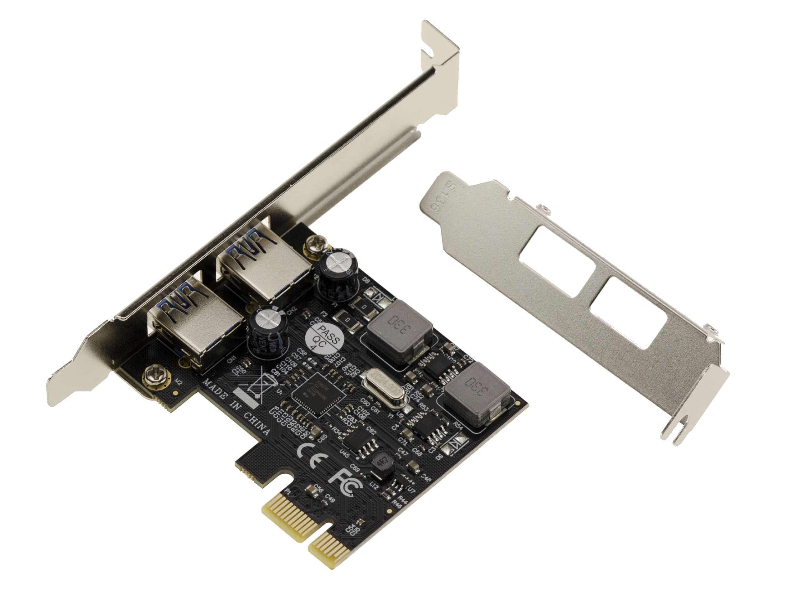 KALEA-INFORMATIQUE 2-portowa karta kontrolera USB 3.0 typu A PCI Express z własnym zasilaniem przez port PCIe i chipsetem NEC D720202