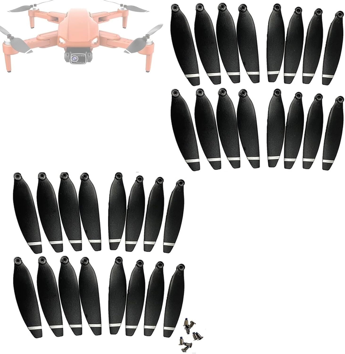 for L900 Pro SE Drone Propeller Blade, 32 Psc for L900 pro SE Drone Propeller with Screw Replacement Part for L900 Pro SE Drone Accessories