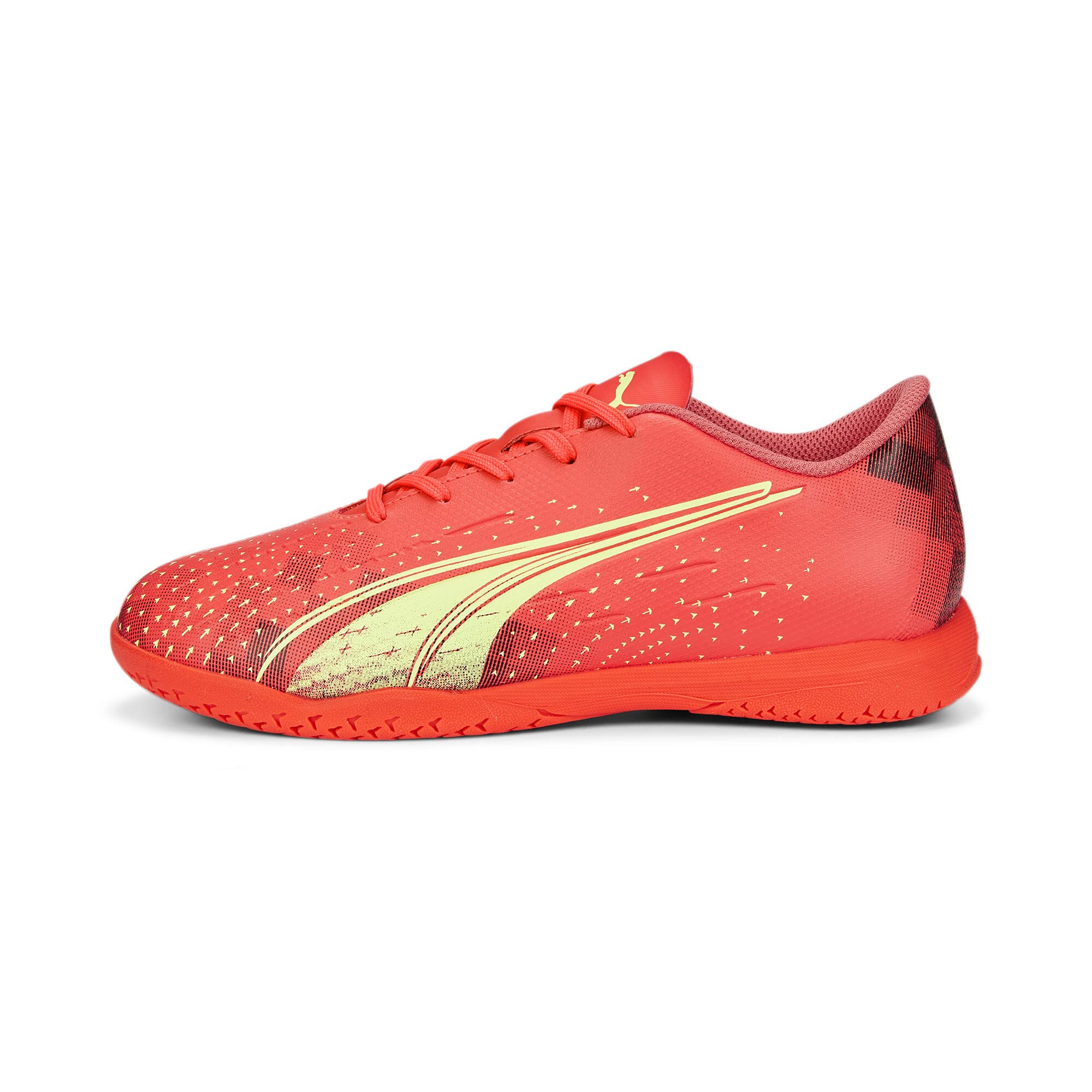 PUMA Ultra Play IT Jr, Zapatilla de fútbol, Multicolor (Fiery Coral-Fizzy Light Black), 37.5 EU