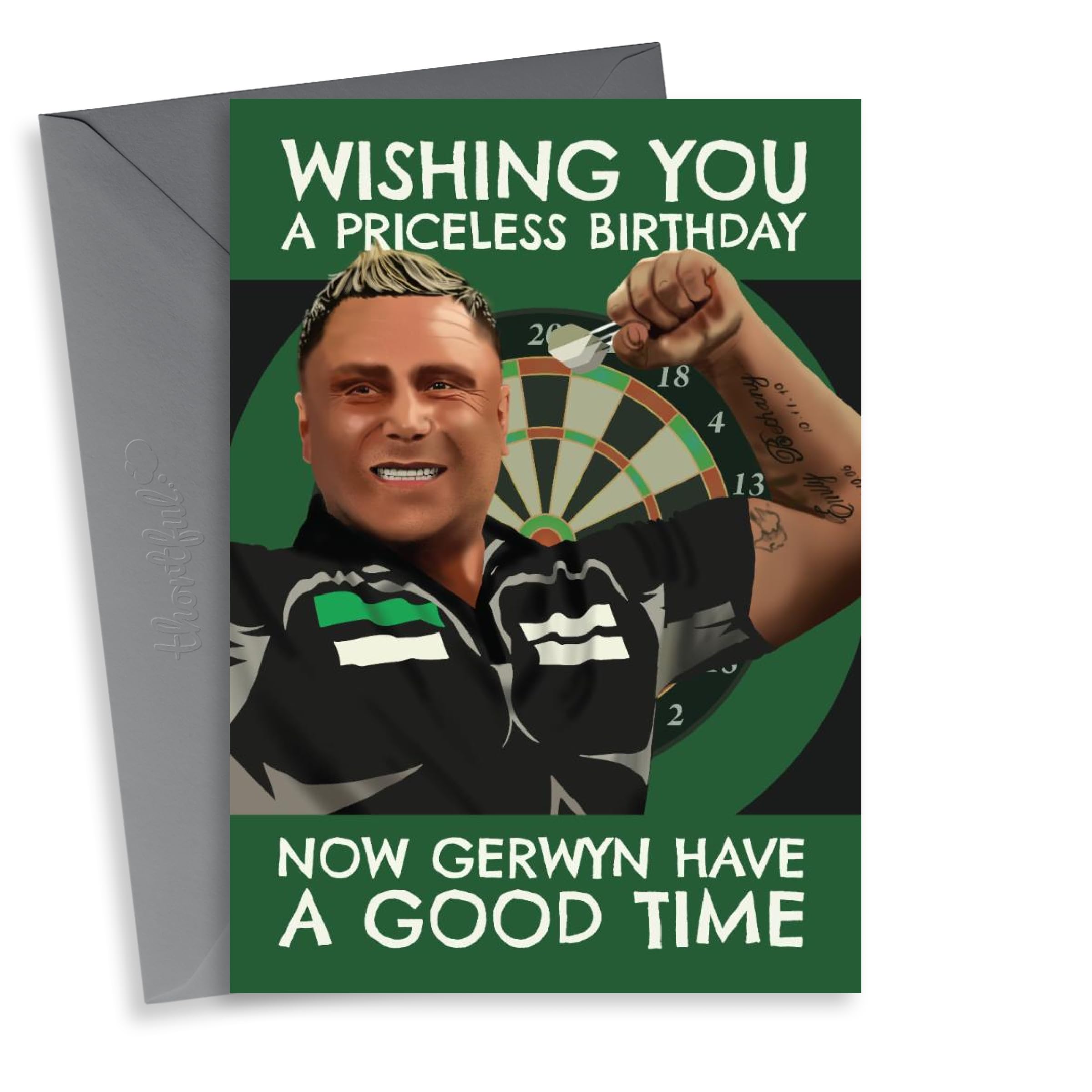 Funny Birthday Card - Gerwyn Price Darts - World Champion