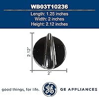 Vista 4 de GE WB03T10236 Perilla de control OEM genuina (negra) para estufa / horno / estufa GE