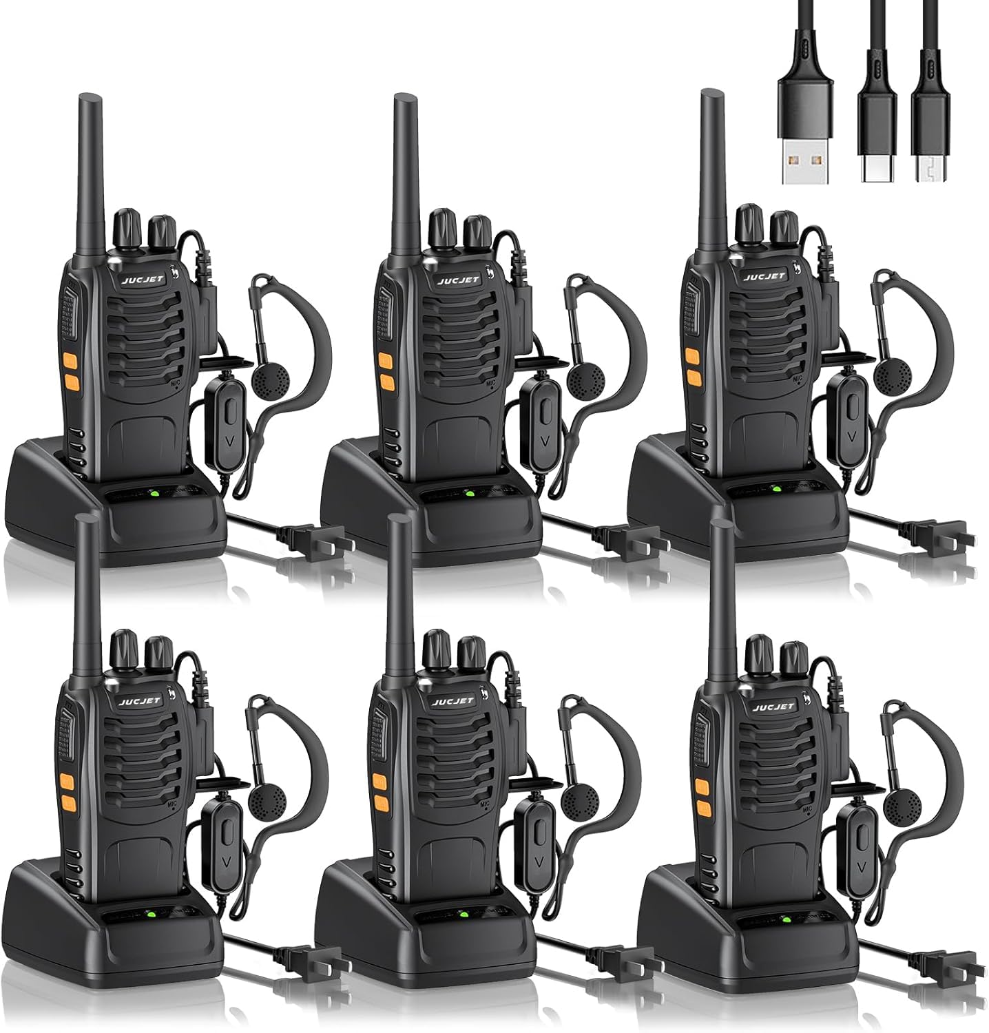 JUCJET 888S Walkie Talkies 6 Pack