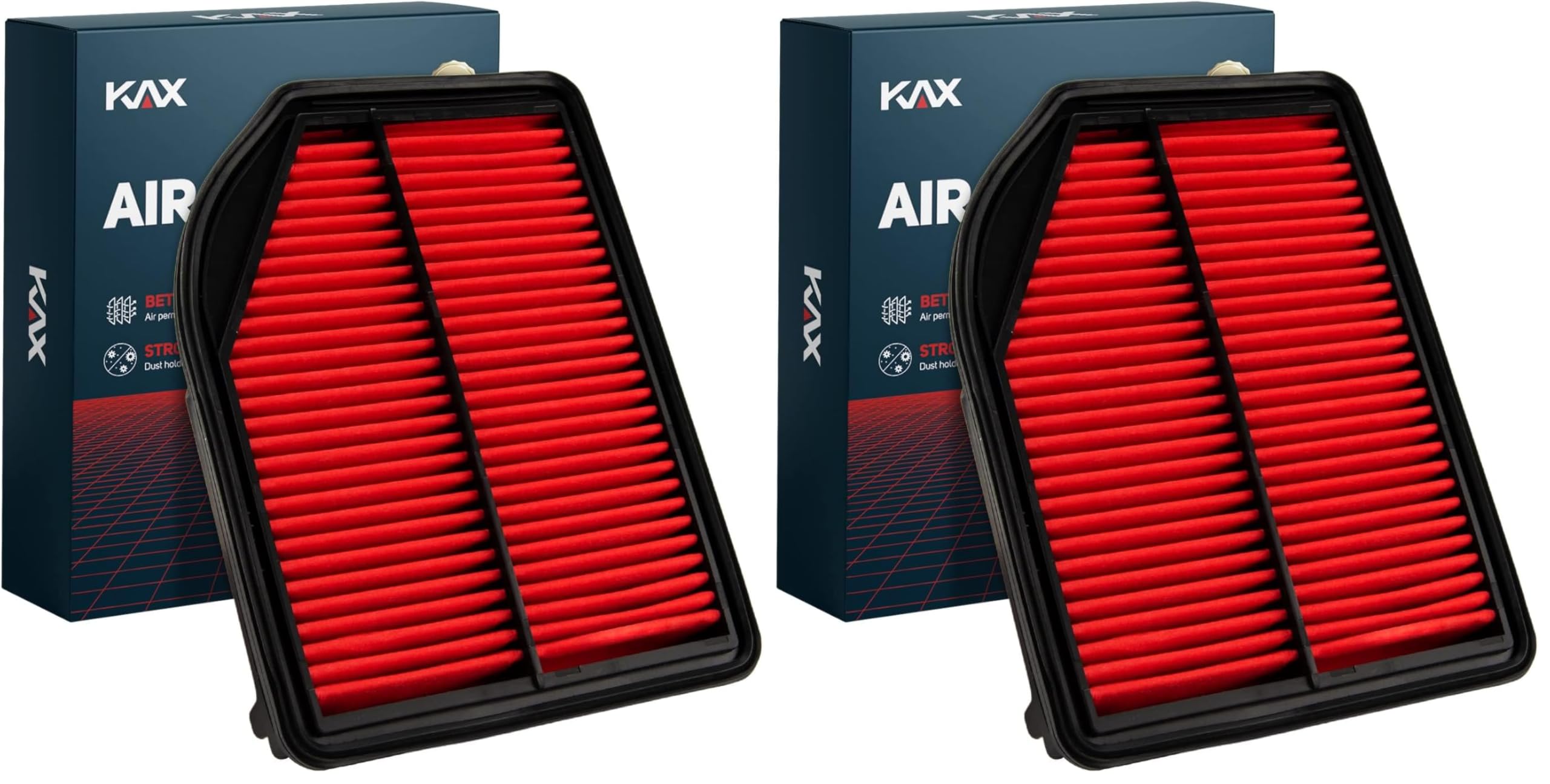 KAX Premium Engine Air Filter, GAF058 (CA11258) Replacement for Honda CR-V 2012 2013 2014 L4 2.4L, 200% Longer Life (Pack of 2)