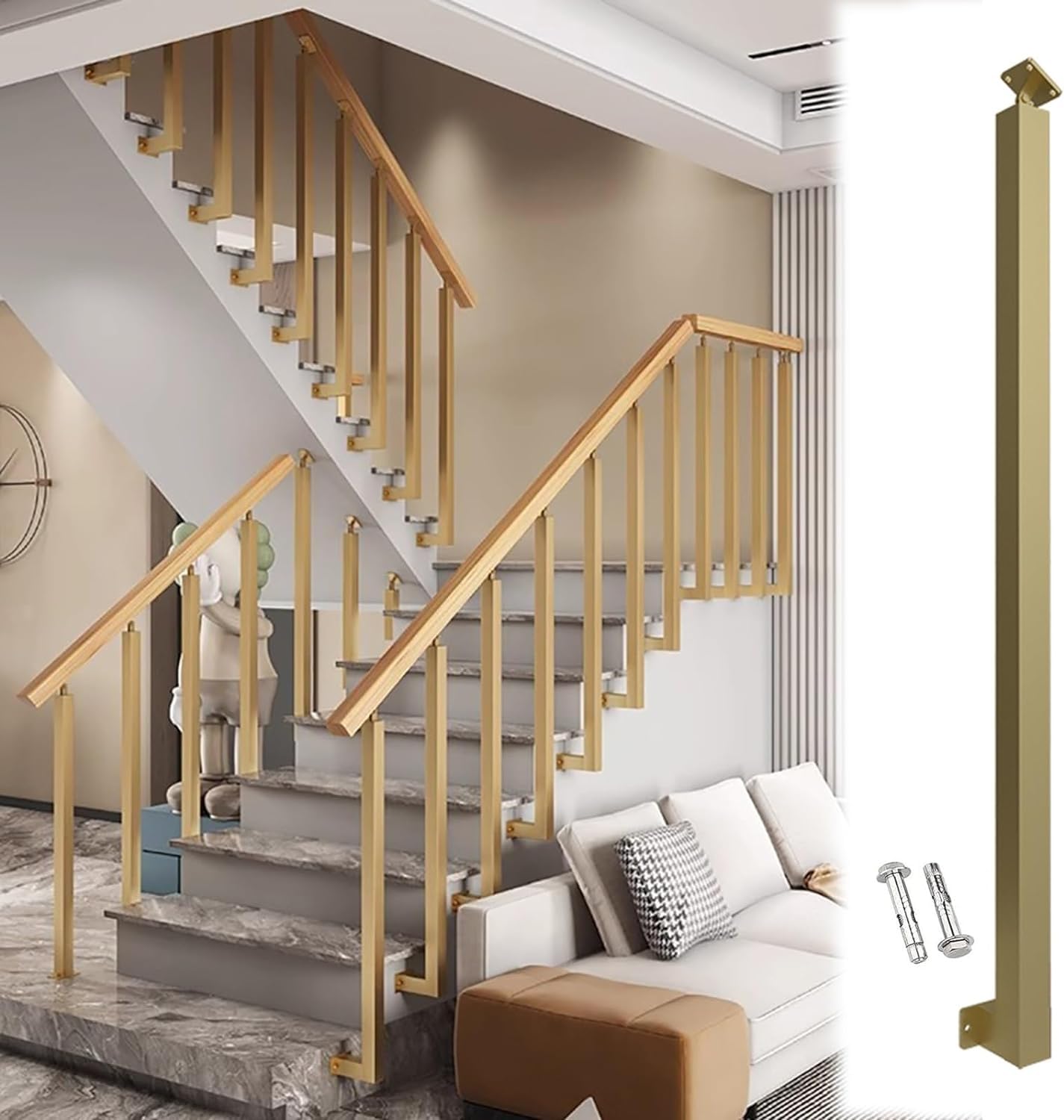 Poteaux de balustre orientables 270° pour une rampe d'escalier stable et sur mesure