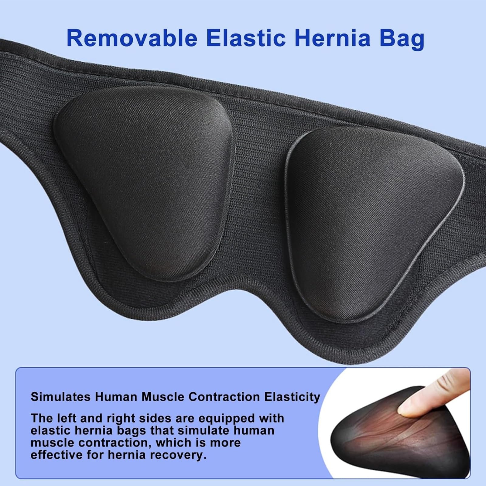 Cintura for Ernia Inguinale for Uomo e Donna, Tutore Regolabile con 2 Cuscinetti Compressivi, Supporto Traspirante for Post-operatorio e Sollievo dal Dolore Inguinale(Bilateral65-75cm)