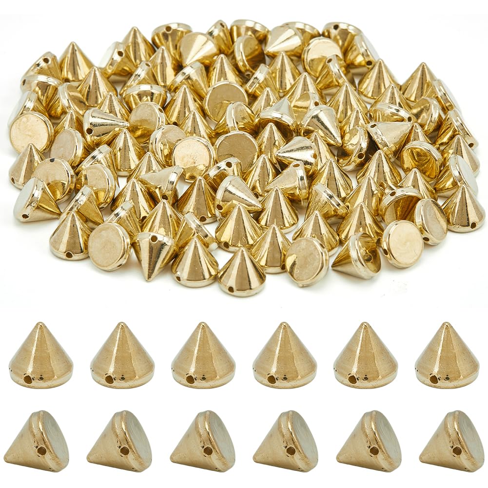 GORGECRAFT 440pcs Petites Perles à Pointes Coniques En Plastique ABS
