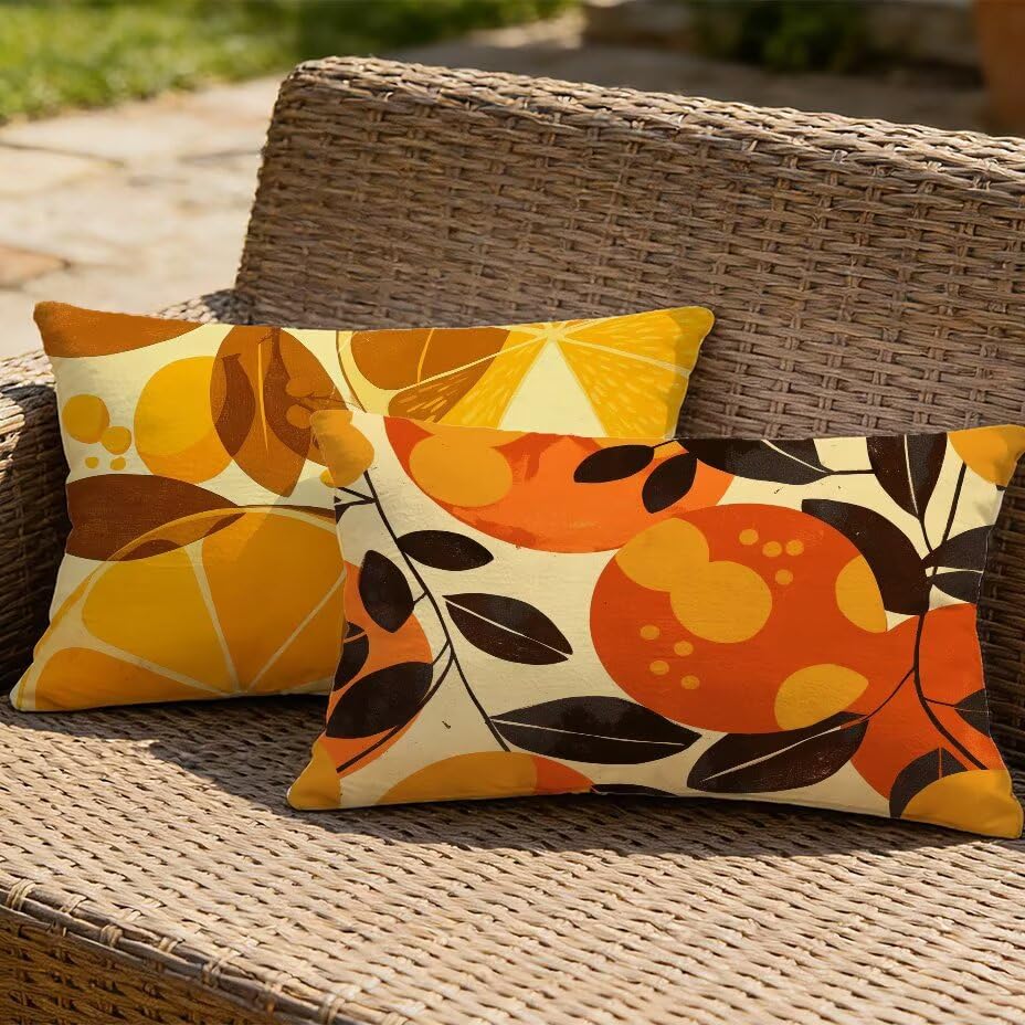Housse de coussin extérieur 40x70 imperméable jardin canapé lot de 2 - 2