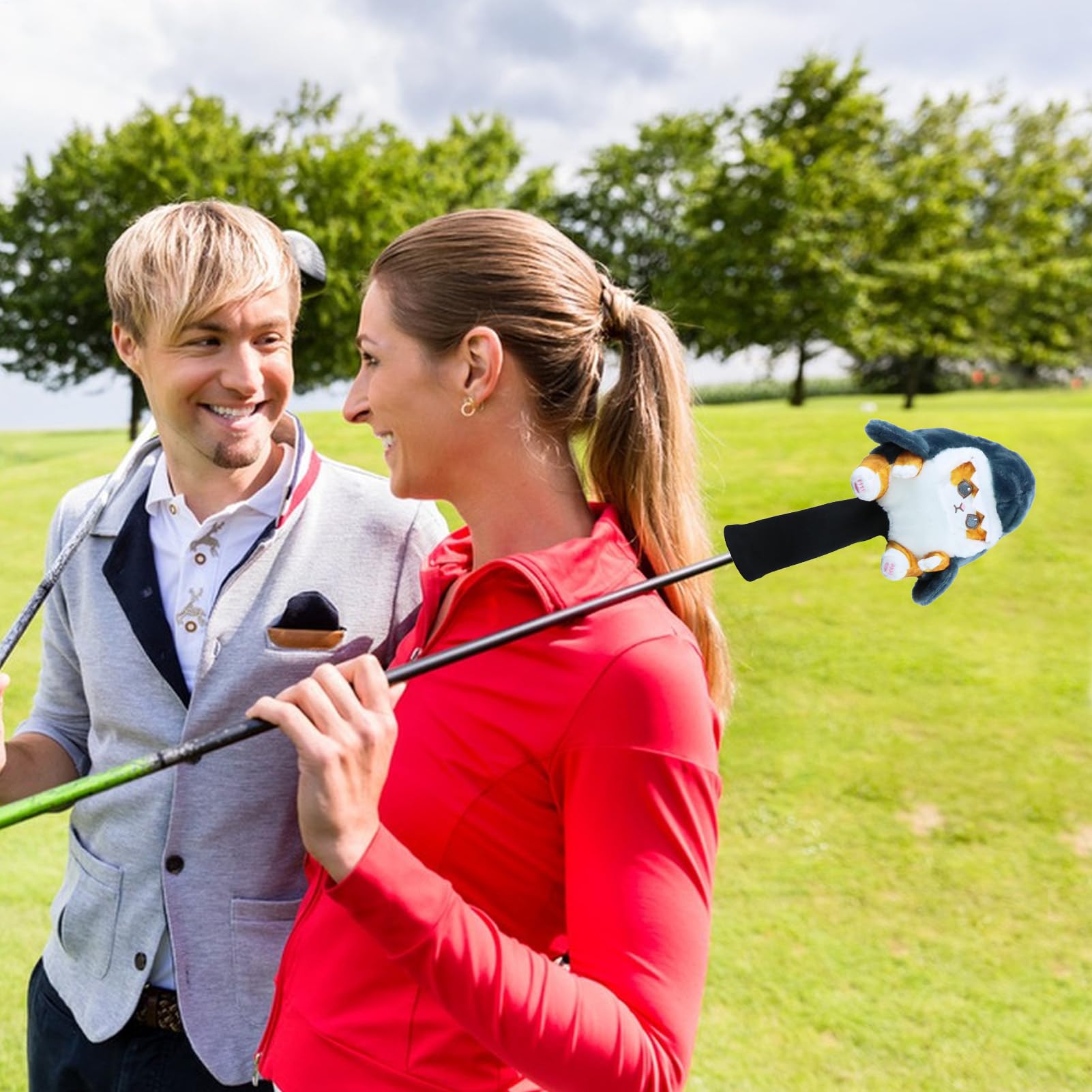 Pokrowce na kije golfowe - Decorazione Natalizia Con Gambe Lunghe - pokrowce na głowy Fairway, do hybrydowych drewnianych klubów i akcesoriów Fairway dla kochających kobiet
