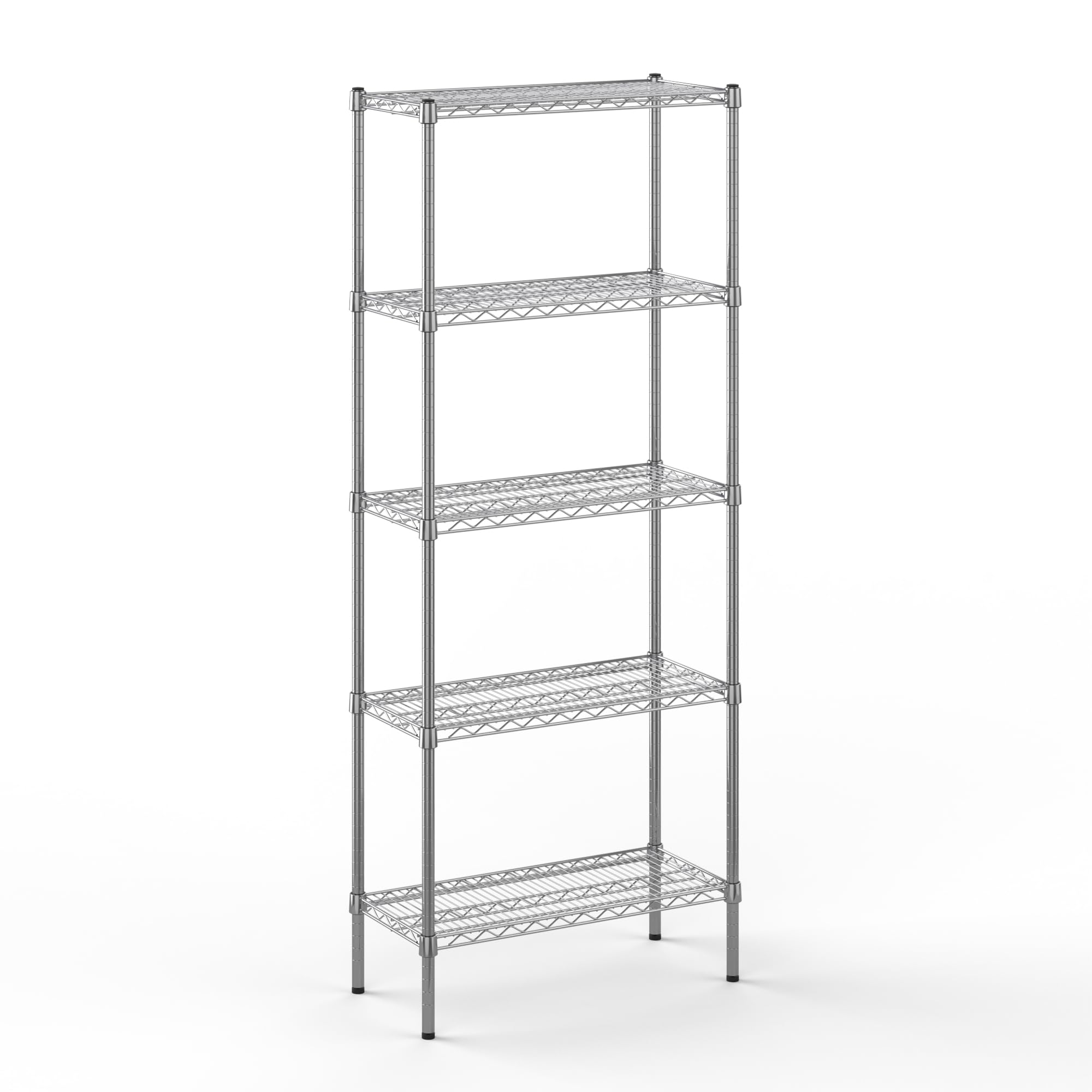 14" Deep x 30" Wide x 74" Height Wire Shelving Kit | 5-Tier | NSF Commercial Storage Rack Unit