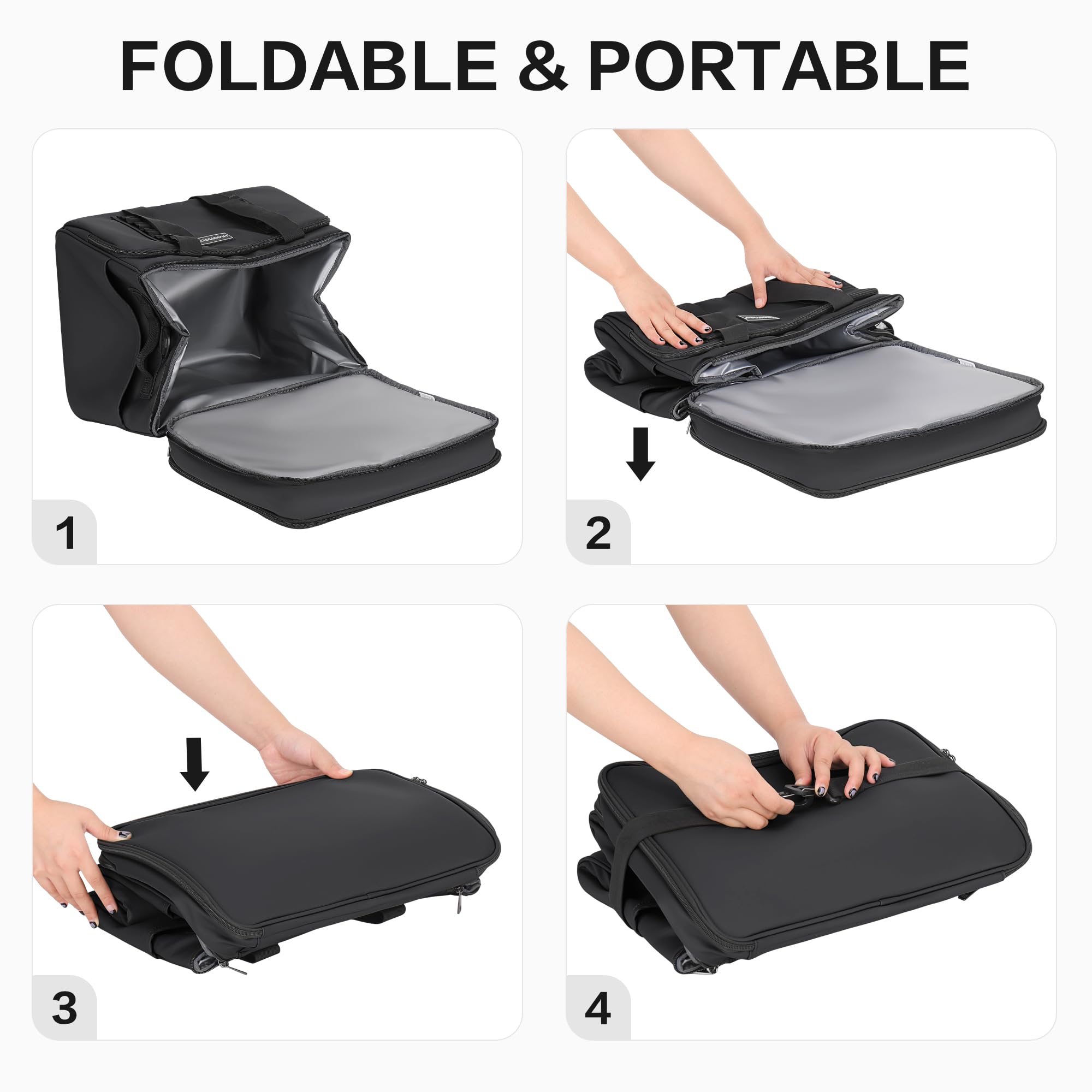 Hulongo Borsa Termica Grande Impermeabile Pieghevole Picnic Doppia Borsa Isolata per Campeggio, Viaggi, Spesa e Pesca, 42L