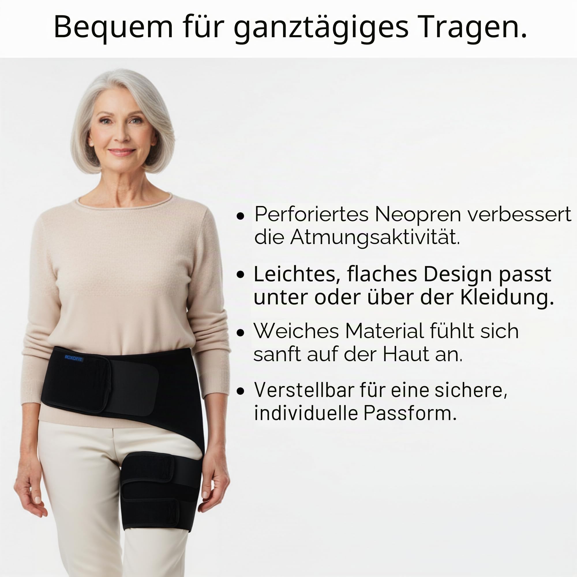 Hüftbandage für Ischias-Schmerzlinderung, Kompressionsbandage für Ischiasnerv, Kniesehnenzug, Hüftfleхоr Zerrung, Leistenverletzung, Zerrung des Oberschenkels – SI-Gurt – Iliosakralgelenk-Stabilisator