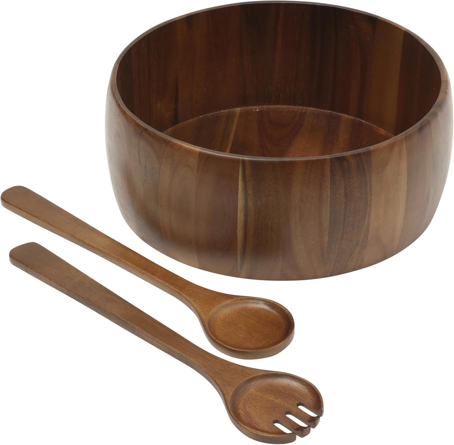 Gibson Home Laurelton 3 Piece Large 13″ Acacia Wood Salad Serving Bowl Set w/ 2 Serving Tools Gibson Home Laurelton 3 Piece Large 13″ Acacia Wood Salad Serving Bowl Set w/ 2 Serving Tools