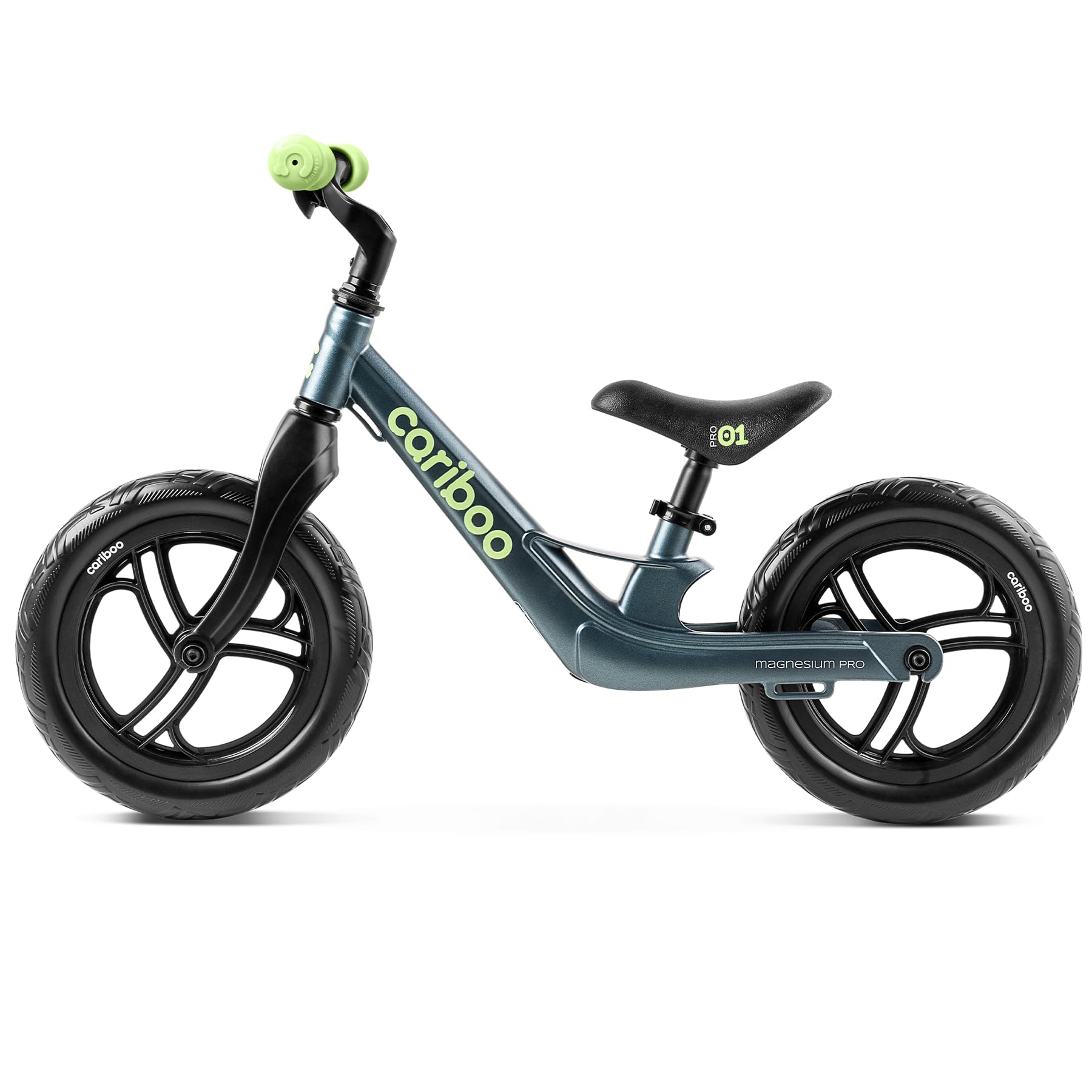 Cariboo Magnesium Pro Draisienne Enfant pour 2 Ans Cadre en Magnésium Roues 12 Pouces Jusqu'à 30 kg Selle Réglable Poids Très Léger