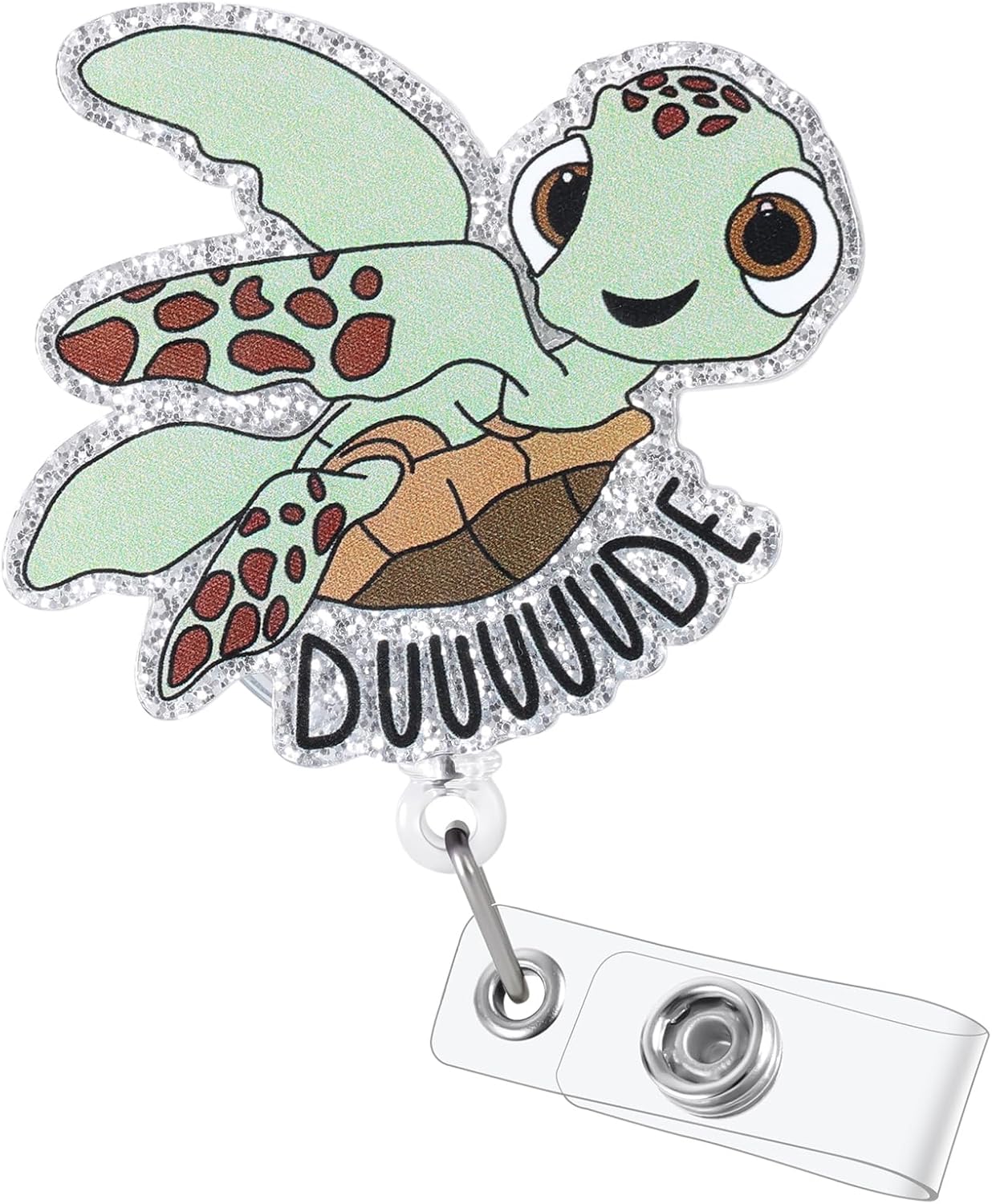 Funny Turtle Nurse Retractable Badge Reel Clip