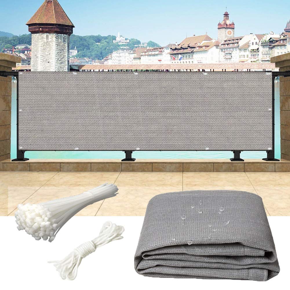 Brise vue pour balcon occultant contre le vis-à-vis avec attaches