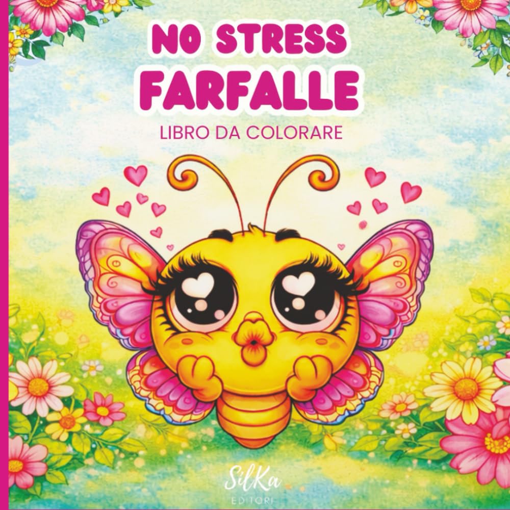 NO STRESS FARFALLE Libro da colorare: con farfalle super carine per bambini 8–10 anni e adulti