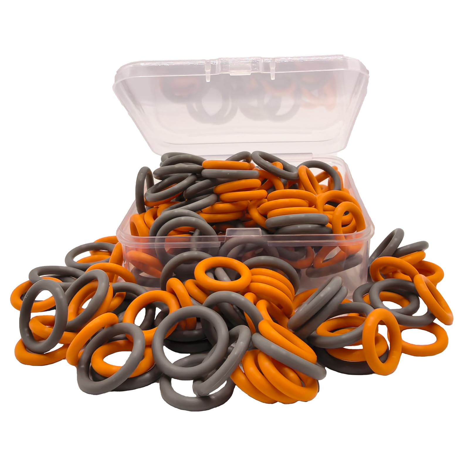 Kit de juntas tóricas de colores de conexión rápida para lavadora a presión de 1/10.2 cm, 3/8 pulgadas, compatible con acoplador M22 (50+50), paquete de 100 (naranja + gris)