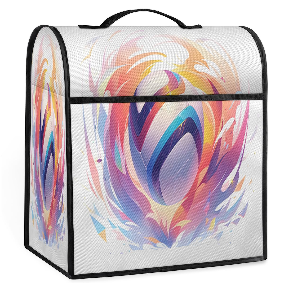 Coffee Maker Cover Colorful Volleyball Kitchen Appliance Covers Small Appliance Covers Blender Cover Juicer Cover Dust Covers for Kitchen Appliances with Top Handle and Pockets,Washable,C866