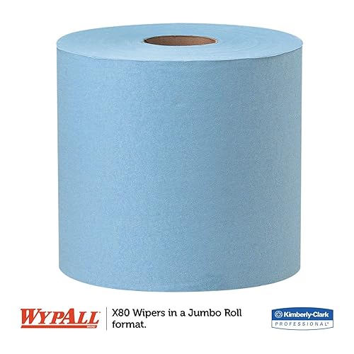 Miniatura 4 de Kimberly-Clark 41043 X80 Limpiaparabrisas con HYDROKNIT, rollo jumbo, 12 1/2 x 13 2/5, azul, 475/rollo