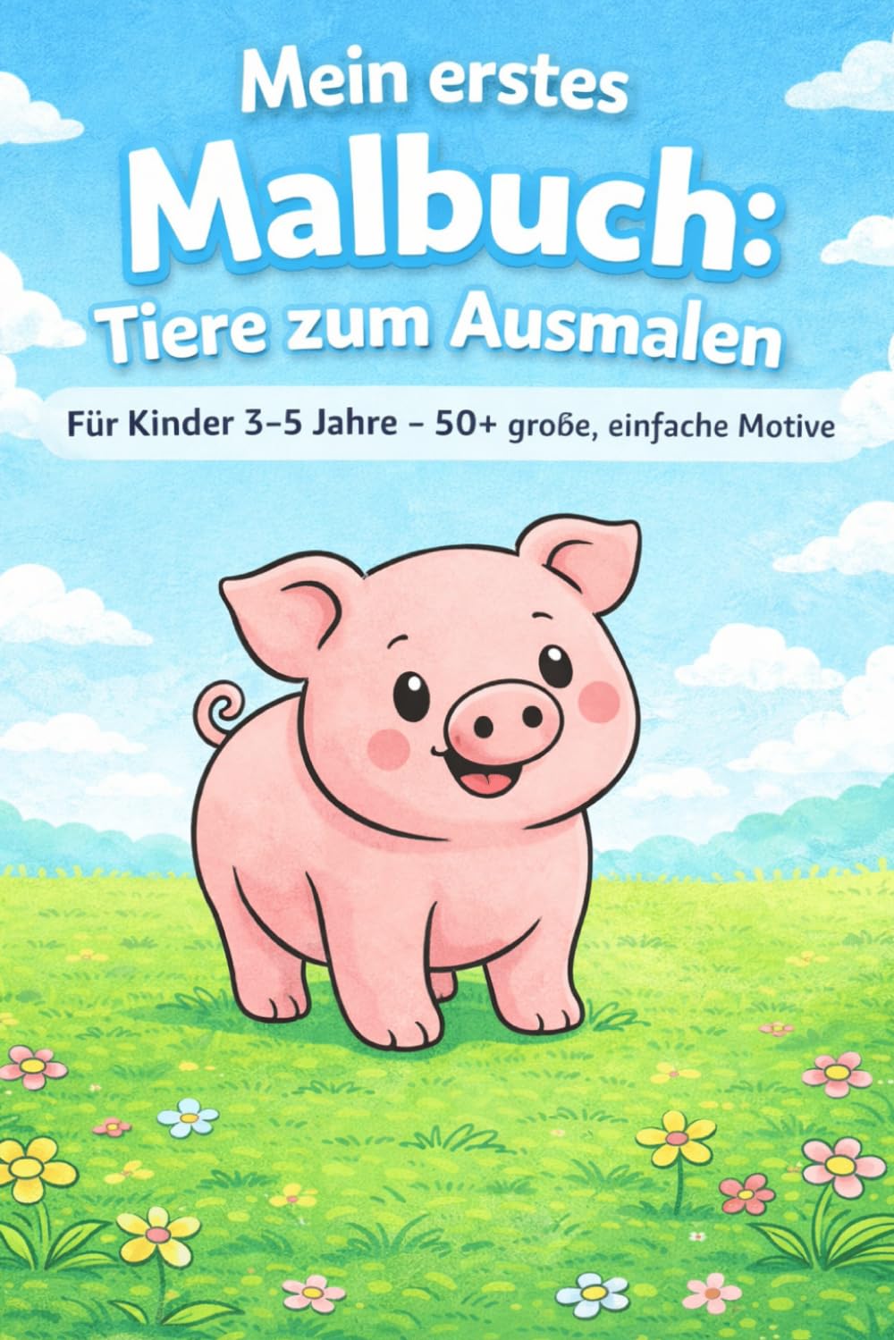 Mein erstes Malbuch: Tiere zum Ausmalen: Perfektes Geschenk Kita & Einschulung – Ab 3 Jahren