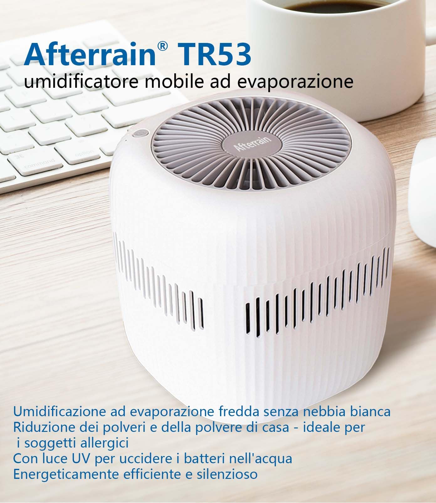 Mini umidificatore da 2,5 litri, umidificatore ad aria umidificata, per ufficio, hotel, camera da letto USB, senza nebbia, piccola batteria per bambini