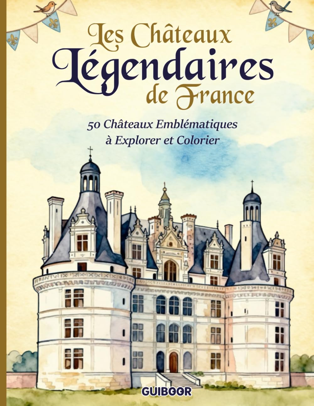 Les 50 Plus Beaux Châteaux de France – Vive la France: Livre de coloriage pour enfants et adultes | Châteaux & Patrimoine Français