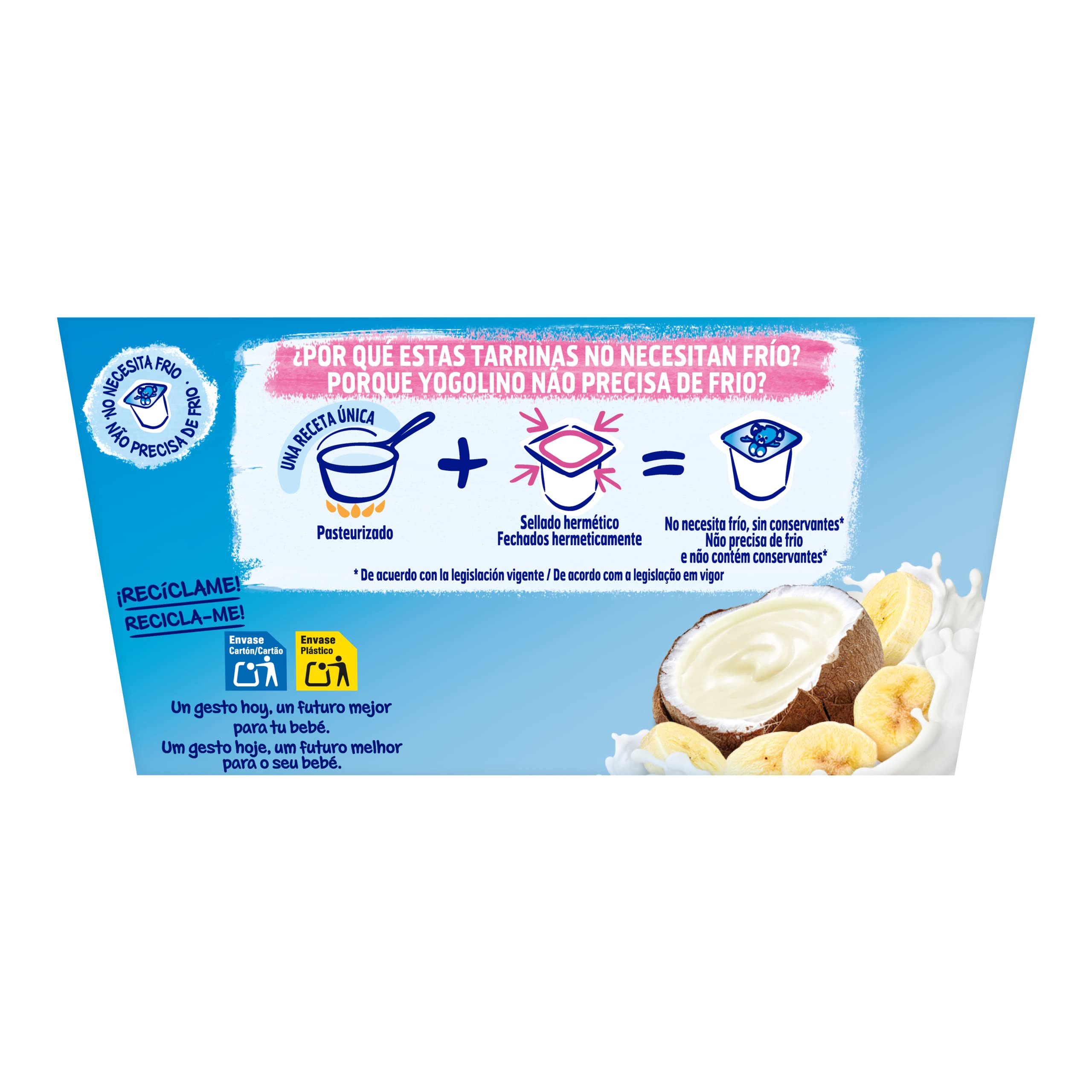 YOGOLINO NESTLÉ Coco Plátano, Pack de 6 (4x90g)