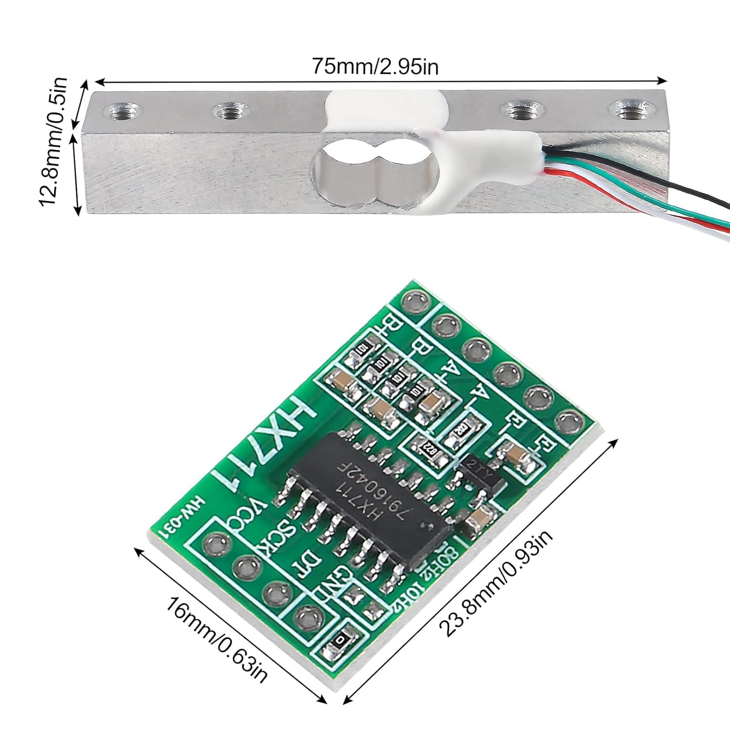 Snapklik.com : AEDIKO Load Cell Weight Sensor + HX711 AD Weighit ...