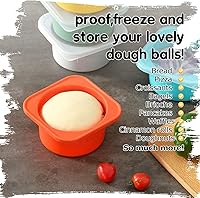 Vista 7 de PLUS-1000ml Caja de prueba de masa de pizza para pizza artesanal DIY, contenedores apilables de grado alimenticio de silicona con tapas. Apto